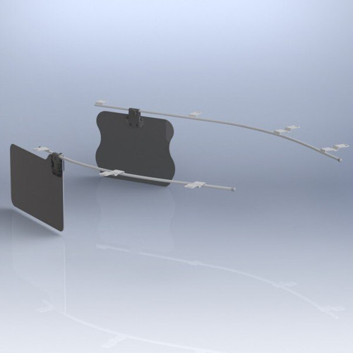 Rosen RDH-8HUD-300-1 Bombardier DHC-8-100, -200, -300 & -400 HUD Monorail FAA-STC'd Complete Sunvisor System Kit