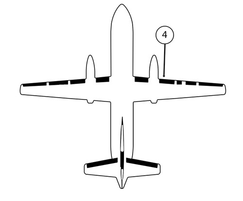 GOODRICH 35-7D5242-74 Saab 2000 RH Nacelle - Break Black Estane De-Ice Boot