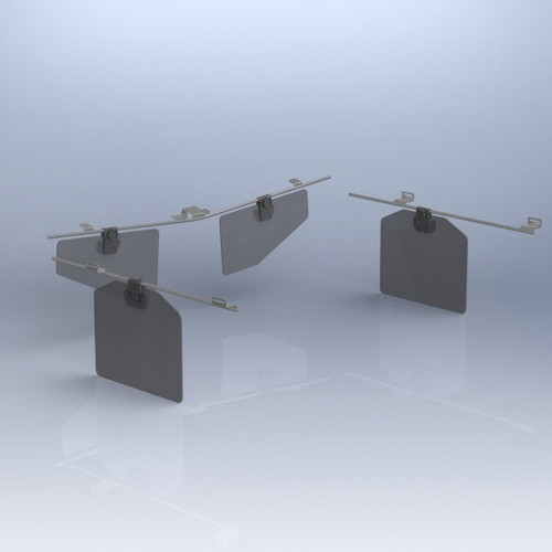 Rosen RGI/II-300-1 Gulfstream G-I & G-II Monorail FAA-STC'd Complete Sunvisor System Kit