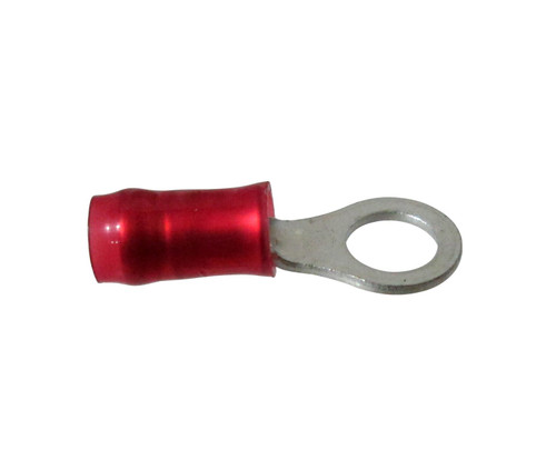 TE Connectivity 130008 PIDG Ring Tongue Terminal 16-22AWG Copper Red 21.6mm Tin