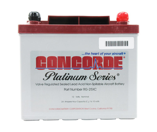 Concorde RG-25XC 12-Volt Extra Cranking General Aviation AGM Aircraft Battery
