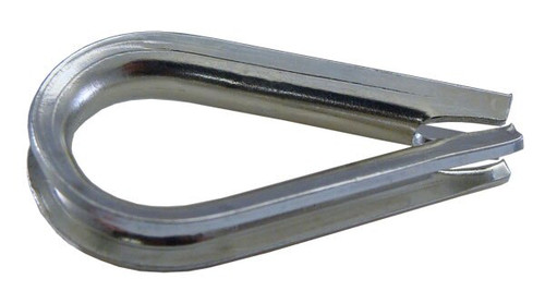 Aeronautical Standard AN100C4 Stainless Steel 3/32" - 1/8" Thimble, Rope - 20/Pack