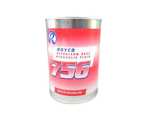 ROYCO® 756 MIL-PRF-5606H Amend. 3 Spec Mineral Oil Based Aircraft Hydraulic Fluid - Quart Can