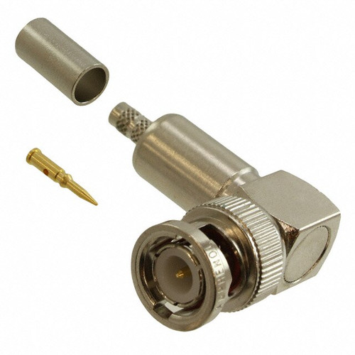 Amphenol RF 31-335-RFX Brass/Nickle BNC RG-58, RG-141 Right Angle Female Connector, Plug, Electrical