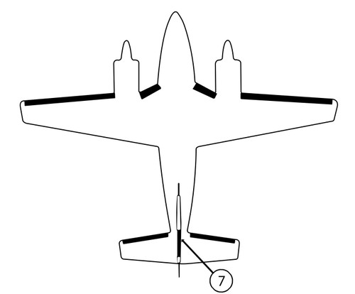 GOODRICH 25S-7D5026-05 Piper PA31 Vertical Fin De-Ice Boot