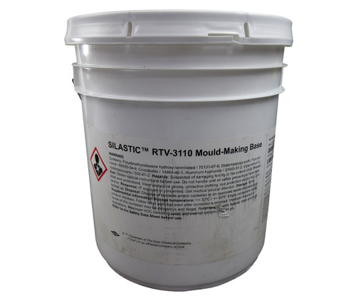 DOW® SILASTIC™ RTV-3110 White Silicone Rubber Encapsulant - 18.1 Kg (40 lb) Pail