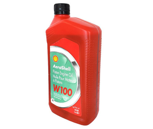 AeroShell™ Oil W100 SAE Grade 50 Ashless Dispersant Aircraft Piston Engine Oil - Quart Bottle