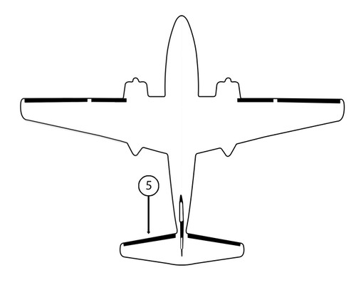 GOODRICH P25S7D5015-03 FASTboot® Gulfstream 685, 690, 695 & 980 LH Horizontal Stabilizer De-Ice Boot