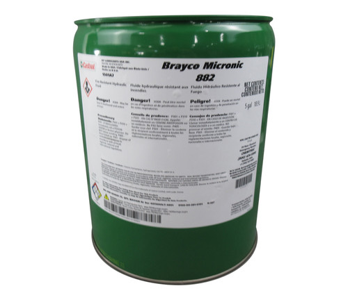 Castrol® Brayco™ Micronic 882 Red MIL-PRF-83282D Amendment 1 Spec Fire Resistant Aircraft Hydraulic Fluid - 5 Gallon Pail