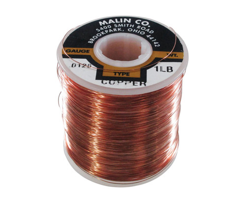 Malin 11-0126-001S Copper 0.0126" #28 Breakaway Wire (1 lb Roll)