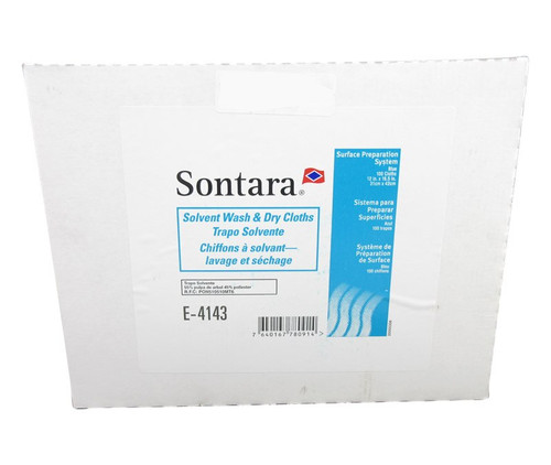 Sontara® E-4143 Blue 12" x 16.5" Solvent Wash & Dry Cloth - 100-Wipe Pop-up Box