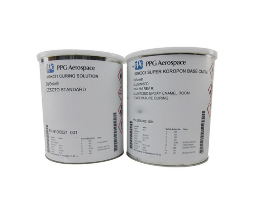 PPG® DeSoto® 529K002 Aluminized DeSoto® Standard Spec High Temperature Epoxy Commercial Topcoat - Gallon Kit
