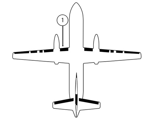 GOODRICH P29S7D5141-01 FASTboot® Saab 340A & 340B LH Fuselage - Nacelle Black Neoprene De-Ice Boot