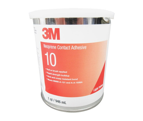 3M™ 021200-20272 Scotch-Weld™ 10 Light Yellow Neoprene Contact Adhesive - 946 mL (Quart) Can