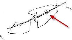Rosen RGI/II-300-5-2 Gulfstream G-I & G-II Monorail Rosen Sunvisor System Replacement Co-Pilot Side Forward Visor Only
