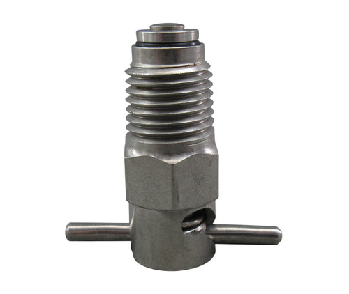 Curtis CCA-39000 Stainless Steel 1/4" NPT x .925 Long Push to Open/Turn to Lock Pipe Thread Fuel Drain Valve