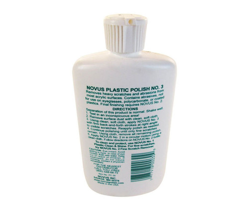 NOVUS 7080 Plastic Polish Heavy Scratch Remover #3 - 8 oz Bottle