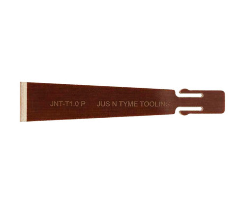 Jus N Tyme JNT-T1.0P Brown 5" Single Edge (1") Phenolic Sealant Scraper Tip
