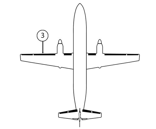 GOODRICH P29-7D5243-29 FASTboot® Jetstream 41 LH Center Wing De-Ice Boot