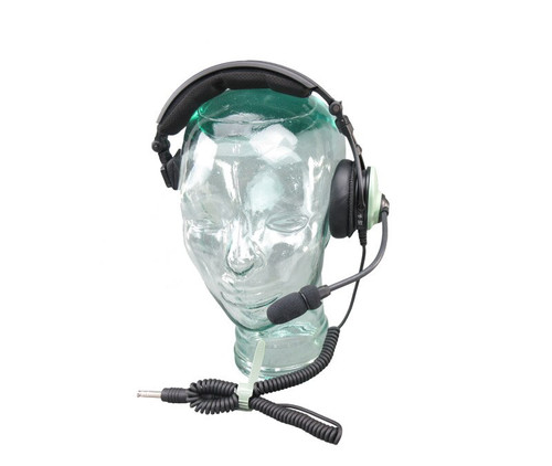 David Clark 43104G-02 Model DC 3690 Ultra-Light Weight Single Ear 5' Coil Cord 1/4" Stereo Plug 2-Way Passive Radio Headset