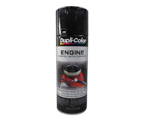DUPLI-COLOR® DE1613 Gloss Black Engine Enamel Paint with CERAMIC™ - 340 Gram (12 oz) Aerosol Can