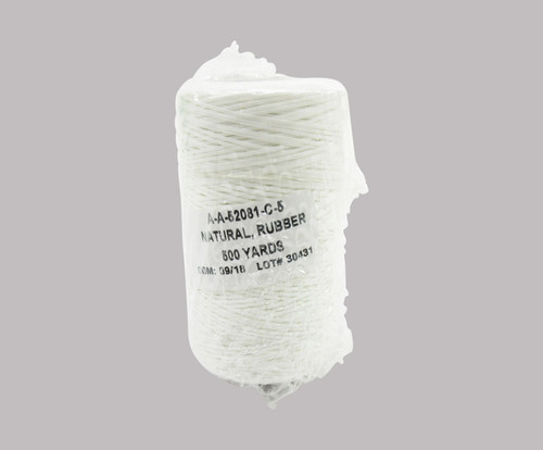 Military Specification A-A-52081-C-5 Natural Polyester/Synthetic Rubber Finish Tape, Lacing & Tying Cord - 500 Yard Spool