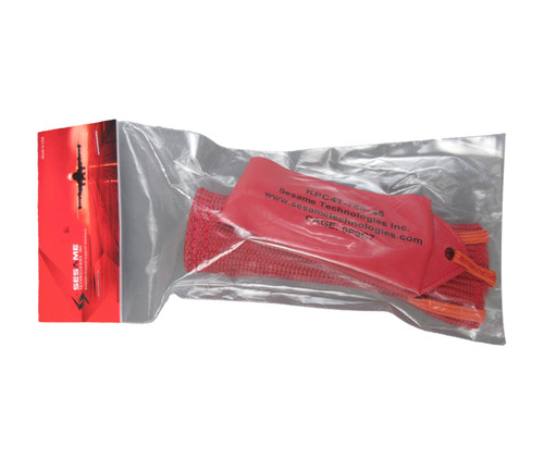 Sesame Technologies KPC4T-780-45 Red Triple Layer Kevlar® Flame-Retardant Airbus A220-100/Bombardier 300 Pitot Cover with 2" x 12" Streamer Flag