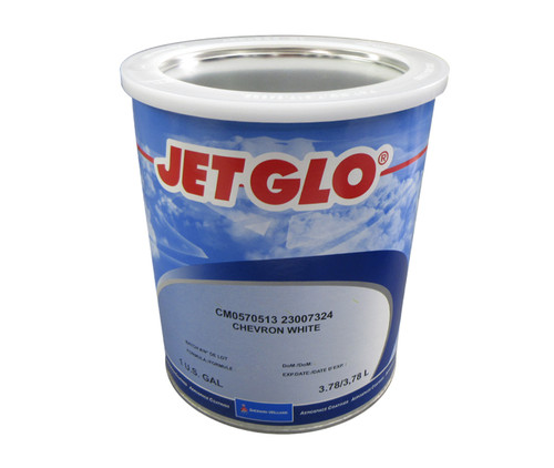 JET GLO® CM0570513 Chevron White Polyester Urethane Topcoat Paint - Gallon Can