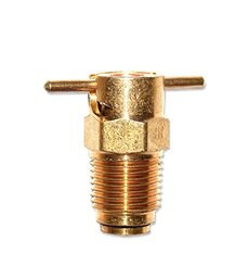 Curtis CCA-1700 Brass 1/2" NPT x 1.125 Long Push to Open/Turn to Lock Pipe Thread Fuel Drain Valve