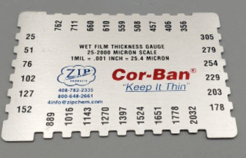 Zip-Chem® 100266 Cor-Ban® Wet Film Thickness Gauge