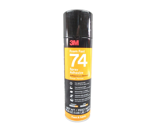 3M™ 021200-82242 Orange 74 Foam Fast Spray Adhesive - 480 Gram (16.9 oz) Aerosol Can