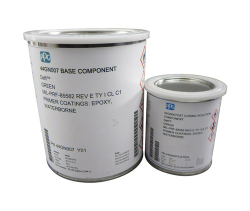 PPG® Deft® 44-GN-007 Green MIL-PRF-85582E Type I, Class C1 Water Reducible Low Density Epoxy Primer - Gallon Kit