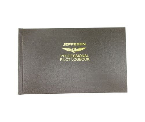 Jeppesen 10001795 Brown Hardcover Professional Logbook (non-EASA)