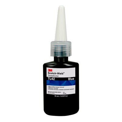 3M™ 048011-62605 Scotch-Weld™ TL42 Blue Threadlocker - 10 mL (0.33 oz) Bottle