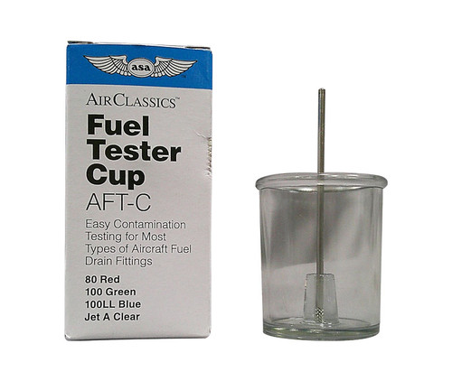 Aviation Supplies & Academics ASA-AFT-C Clear Plastic Aircraft Fuel Testing Cup