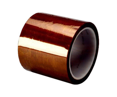 3M™ 021200-16174 Amber 5413 Polyimide 2.7 Mil Film Tape - 1" x 36 Yard Roll
