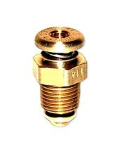 Curtis CCA-1800 Brass 1/8" NPT x .520 Long Push to Open/Non-Locking Pipe Thread Fuel Drain Valve