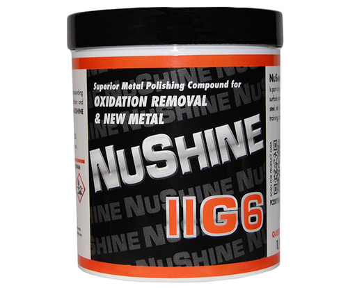 Nuvite® Nushine II® Grade G6 New Metal/Serious Oxidation Removal Metal Polishing Compound - 1 lb Jar