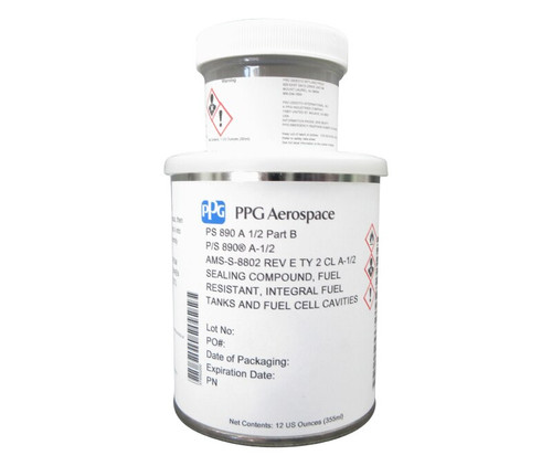 PPG® P/S 890 A-1/2 AMS-S-8802 Type 2 Class A-1/2 Spec Fuel Tank Sealant - Pint Kit