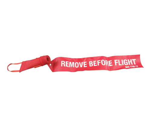 Sesame Technologies KPC3-480-325 Red Single Layer Kevlar® Flame-Retardant Pitot Cover with 2" x 12" Streamer Flag