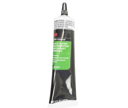 3M™ 051135-08008 Black Super Weatherstrip and Gasket Adhesive - 147 mL (5 oz) Tube
