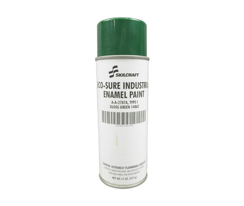 Skilcraft® 0674-140 ECO SURE® FS 14062 Gloss Green A-A-2787 Type I Industrial Enamel Paint - 11 oz Aerosol Can