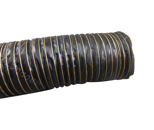 AERODUCT® CAT16 Black 4" Steel Wire Reinforced Air Duct - 10-Foot Length