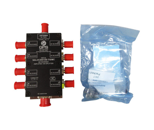 GPS Networking NALDCBS1X8-T/5/MC L1/L2 1x8 Splitter TNC 5v with Military Connector