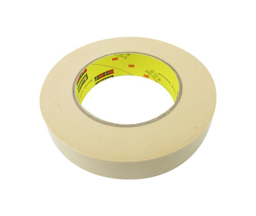 3M™ 021200-02854 Scotch® 232 Tan 6.3 Mil High Performance Masking Tape - 24 mm x 55 m Roll