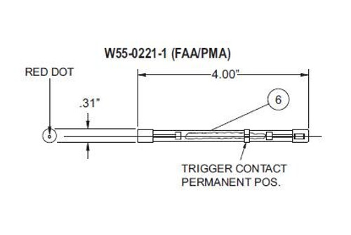 WHELEN® 36-0170384-01 Model W5502211 Pyrex Strobe Flash Tube Assembly