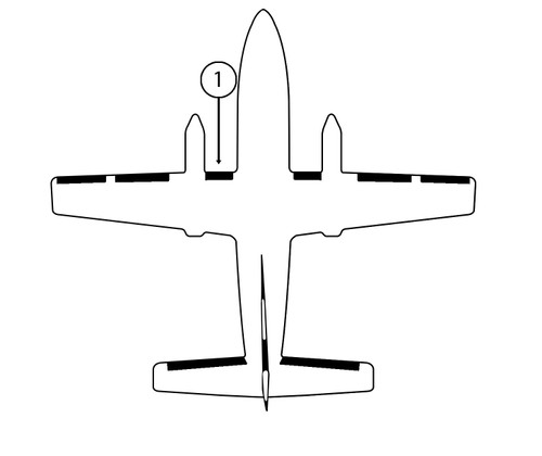 GOODRICH P29S5D5158-01 FASTboot® Embraer 110P1/P2 LH Fuselage - Nacelle De-Ice Boot