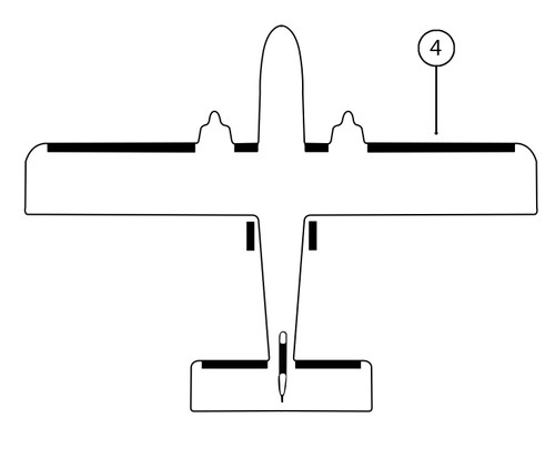 GOODRICH P25S5D5035-02 FASTboot® Britten-Norman BN2, BN-2A, BN-2A-MKIII, BN-2B & BN-2T RH Nacelle - Tip De-Ice Boot