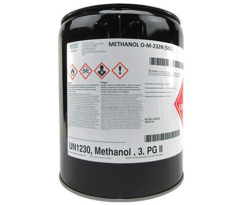 Military Specification O-M-232 Grade A Methanol, Technical - 5 Gallon Pail