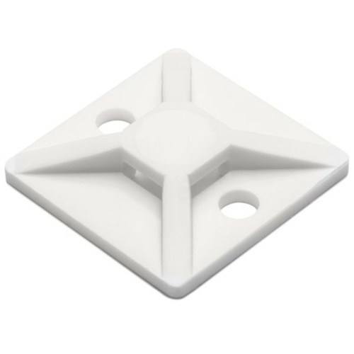 HellermannTyton MB-4C Cable Tie Mount - Natural - #8 - 18-50lb - 100/Pack